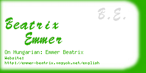 beatrix emmer business card